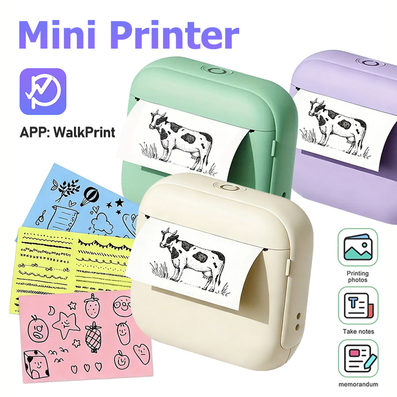 Commercial Photo Printer - X6 미니 휴대용 프린터 무잉크 블루투스