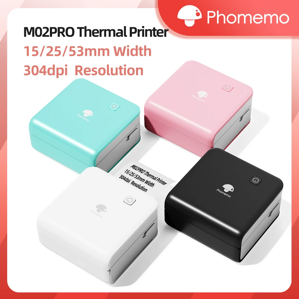Commercial Photo Printer - Phomemo M02Pro 미니 휴대용 프린터 무선
