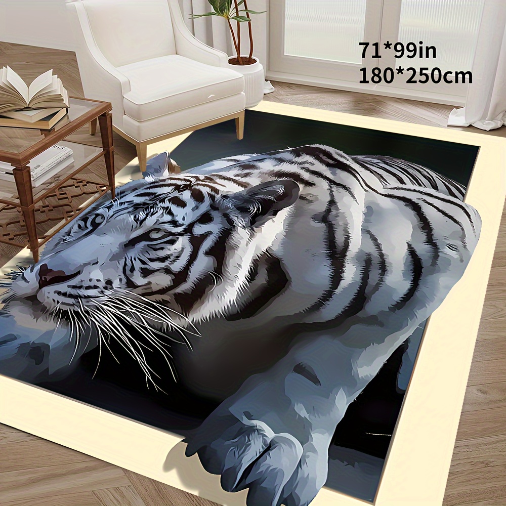 3D Printing Commercial Use - 3D 호랑이 프린트 러그, 멋진 꽃무늬