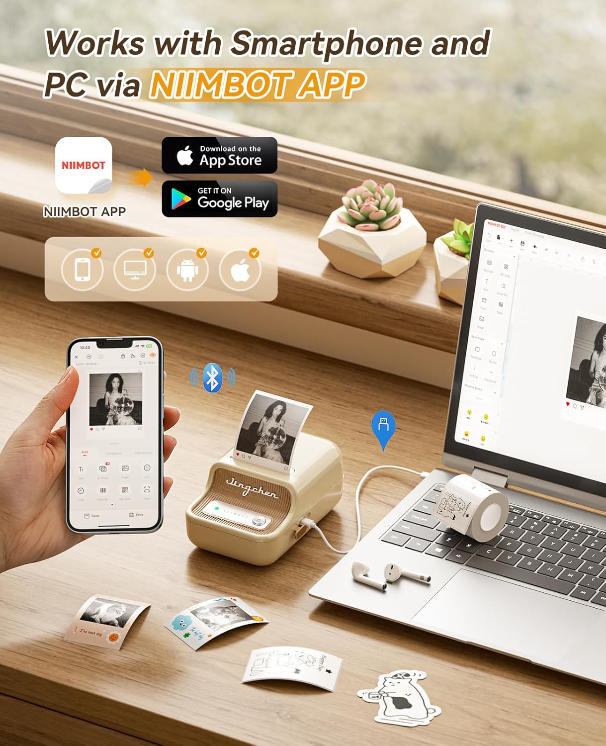 300DPI 무선 Niimbot B21Pro 라벨 프린 - Commercial Photo Printer 리뷰 및 가격